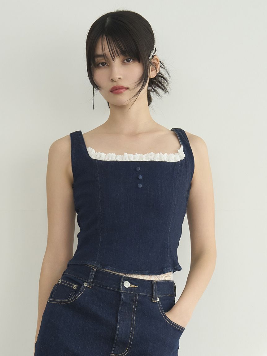 LILY BROWN「デニムビスチェ」|ベスト・ジレ|