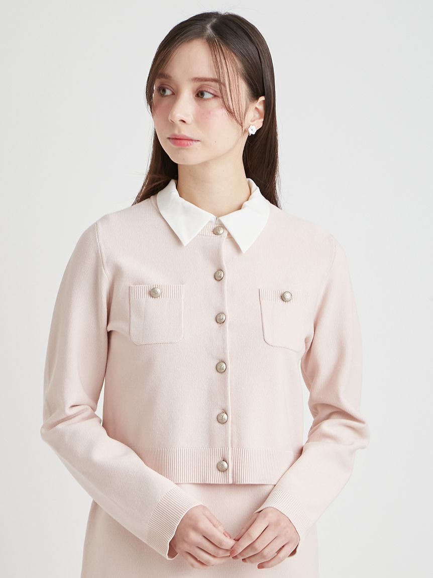 CELFORD「【セットアイテム】襟付きニットワンピースセット」|ワンピース|