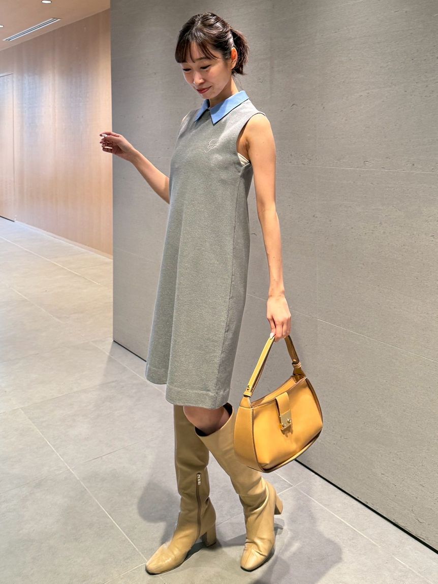 CELFORD「【セットアイテム】襟付きニットワンピースセット」|ワンピース|