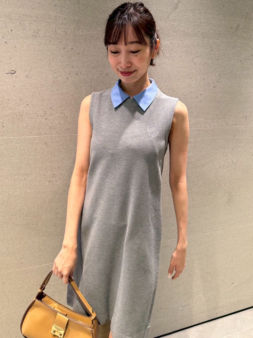 CELFORD「【セットアイテム】襟付きニットワンピースセット」|ワンピース|