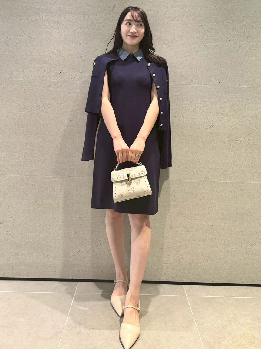 CELFORD「【セットアイテム】襟付きニットワンピースセット」|ワンピース|