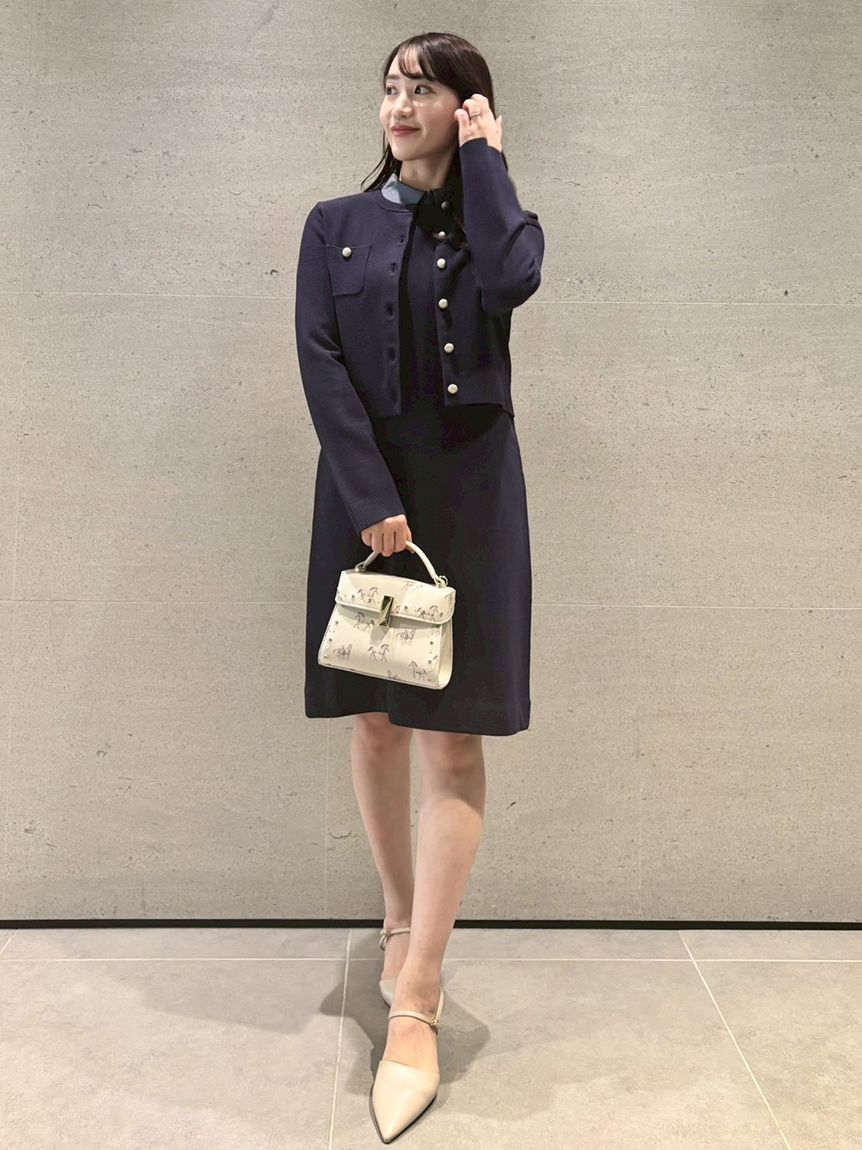 CELFORD「【セットアイテム】襟付きニットワンピースセット」|ワンピース|