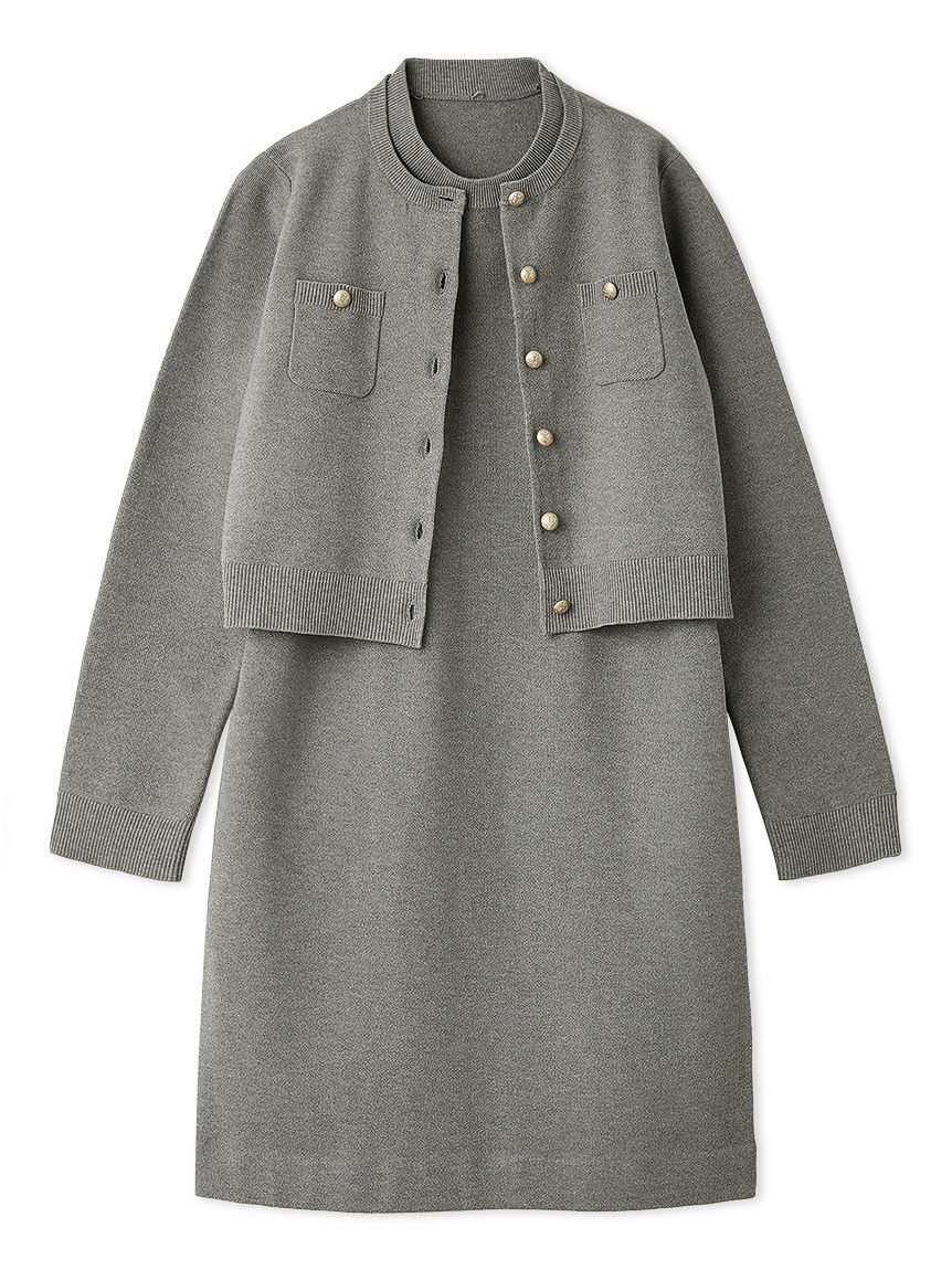 CELFORD「【セットアイテム】襟付きニットワンピースセット」|ワンピース|