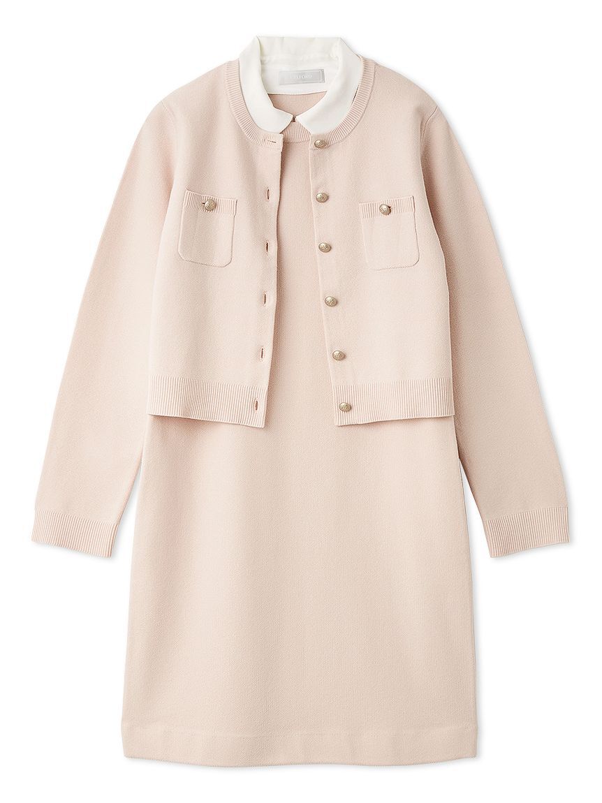 CELFORD「【セットアイテム】襟付きニットワンピースセット」|ワンピース|