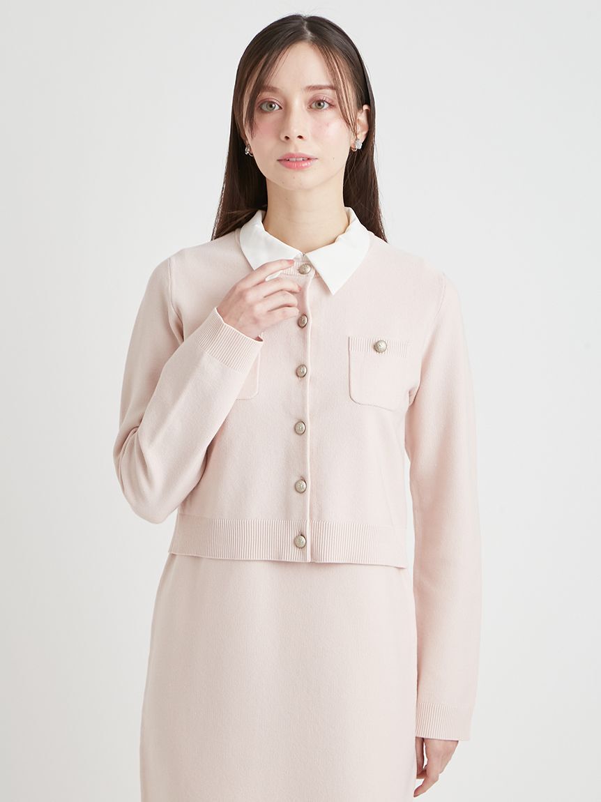 CELFORD「【セットアイテム】襟付きニットワンピースセット」|ワンピース|