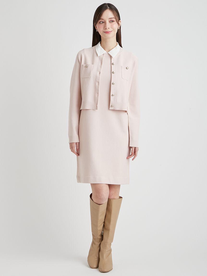 CELFORD「【セットアイテム】襟付きニットワンピースセット」|ワンピース|LPNK