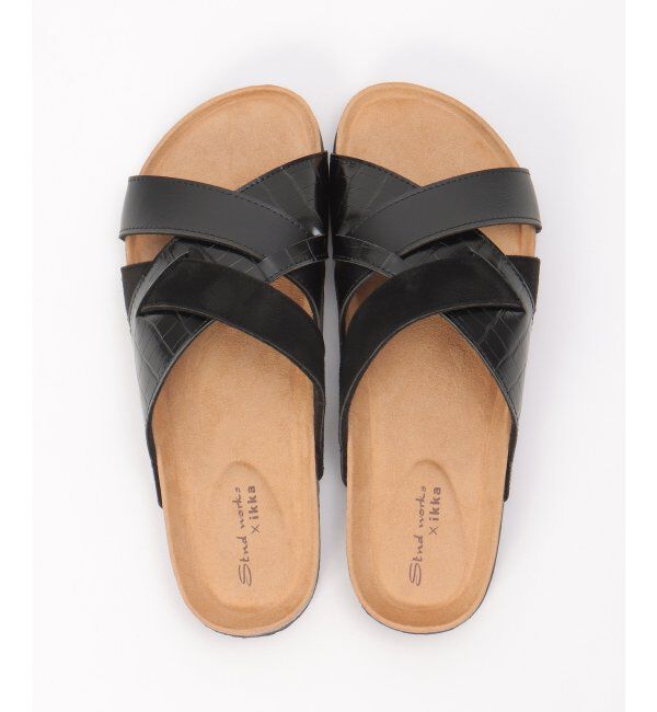 ikka「切り替えクロスクロコベルトサンダル」|その他|