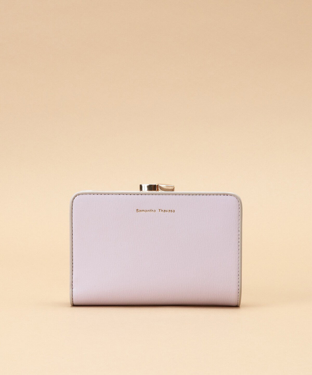 Samantha Thavasa「シンプルバイカラー口金折財布」|財布|ラベンダー