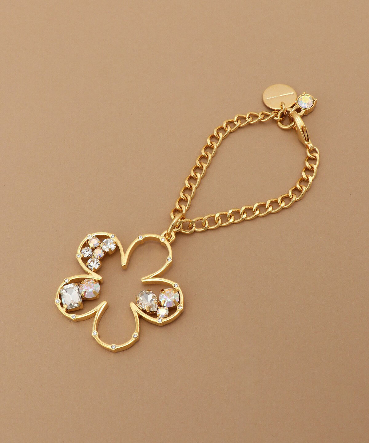 Samantha Thavasa「フラワービジューバッグチャーム」|チャーム・キーホルダー|クリア