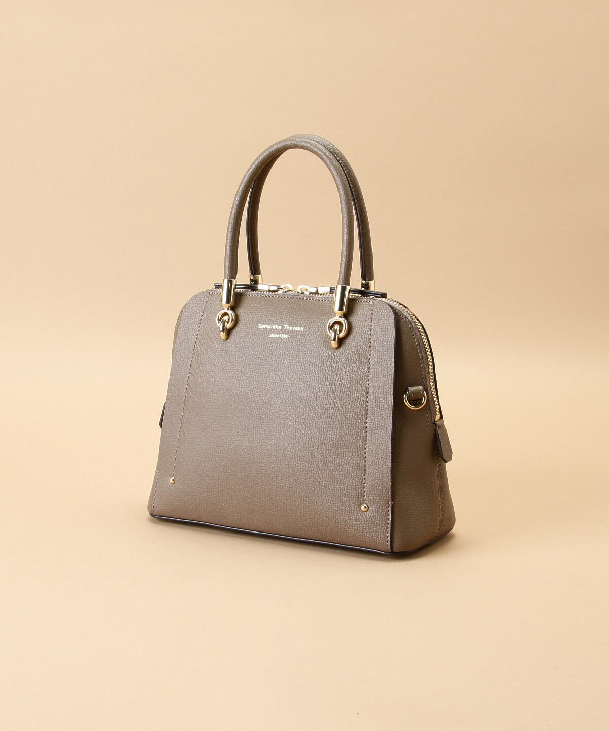Samantha Thavasa「アベクトワ レザーハンドバッグ」|ハンドバッグ|グレージュ