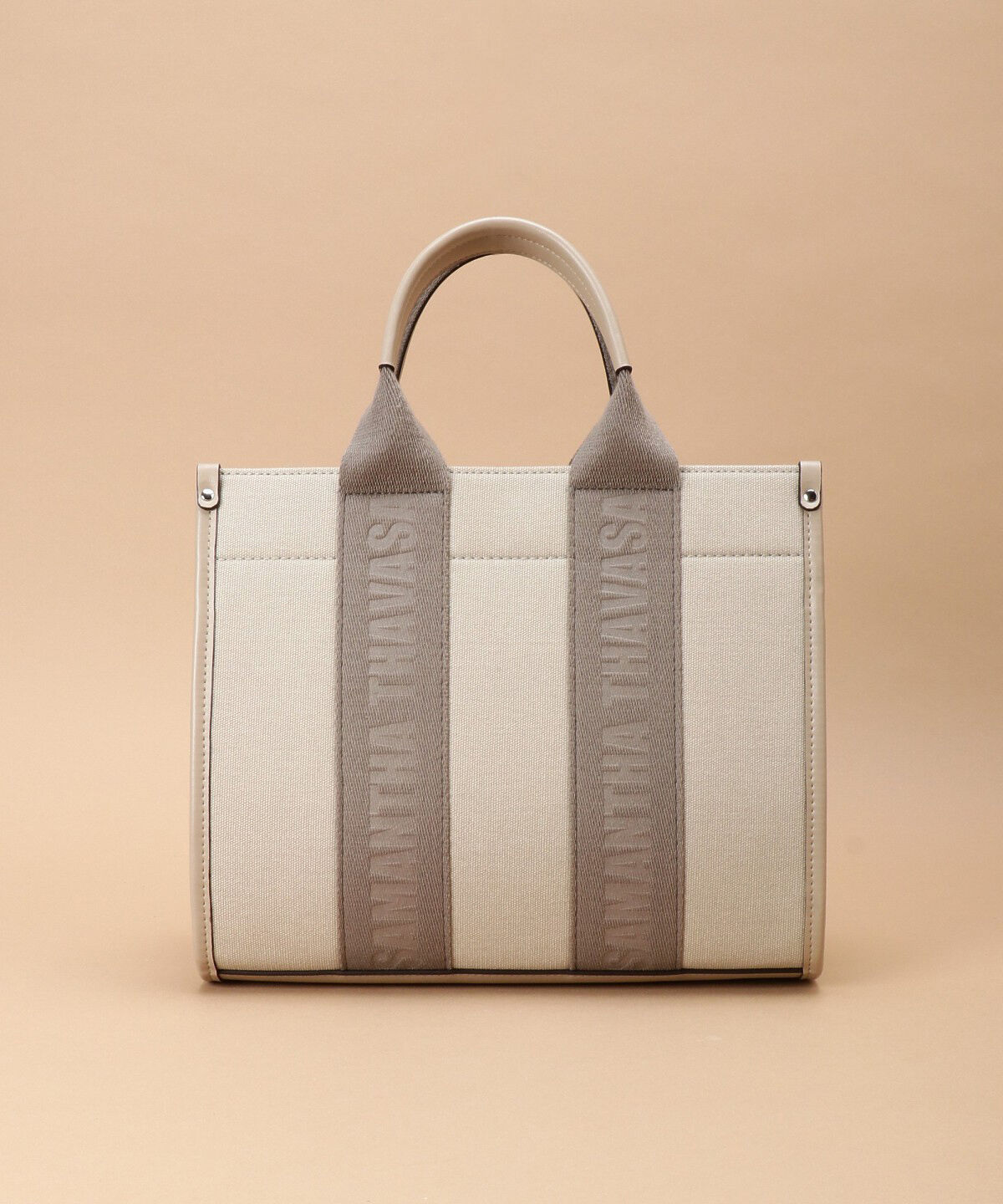 Samantha Thavasa「スクエアキャンバストート 小サイズ」|トートバッグ|エクリュ