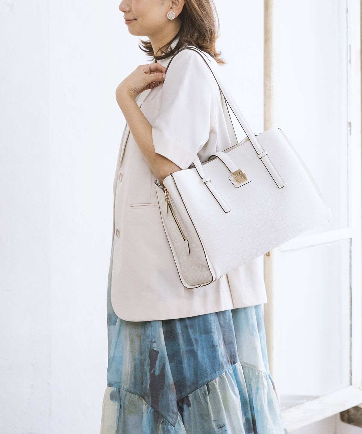 Samantha Thavasa「スクエア金具 シンプルトートバッグ」|トートバッグ|