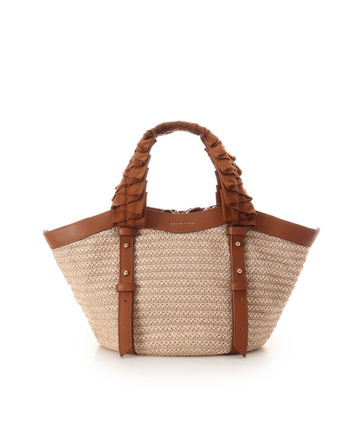 Samantha Thavasa「巾着付きフリルハンドルカゴバッグ」|ハンドバッグ|