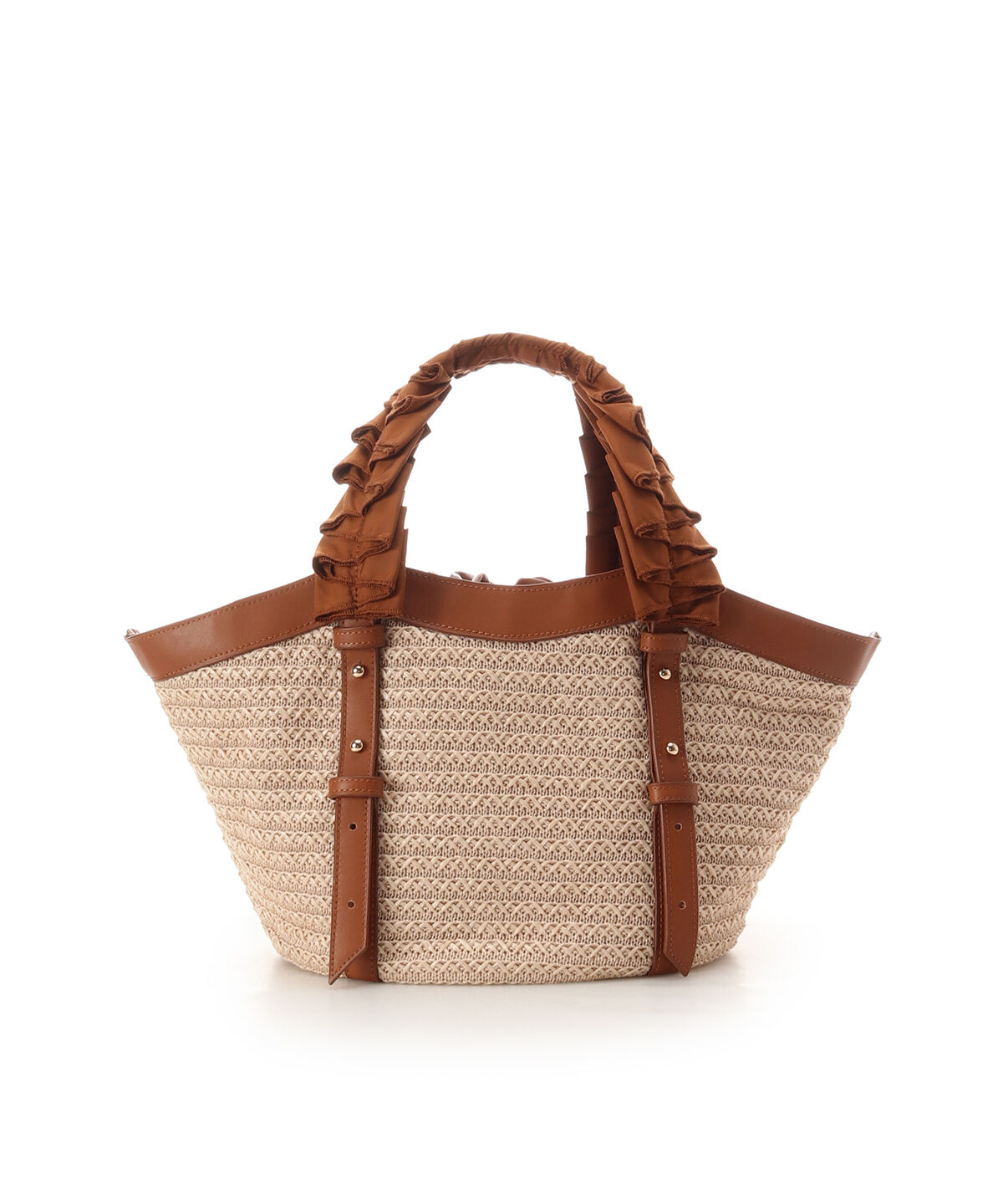 Samantha Thavasa「巾着付きフリルハンドルカゴバッグ」|ハンドバッグ|