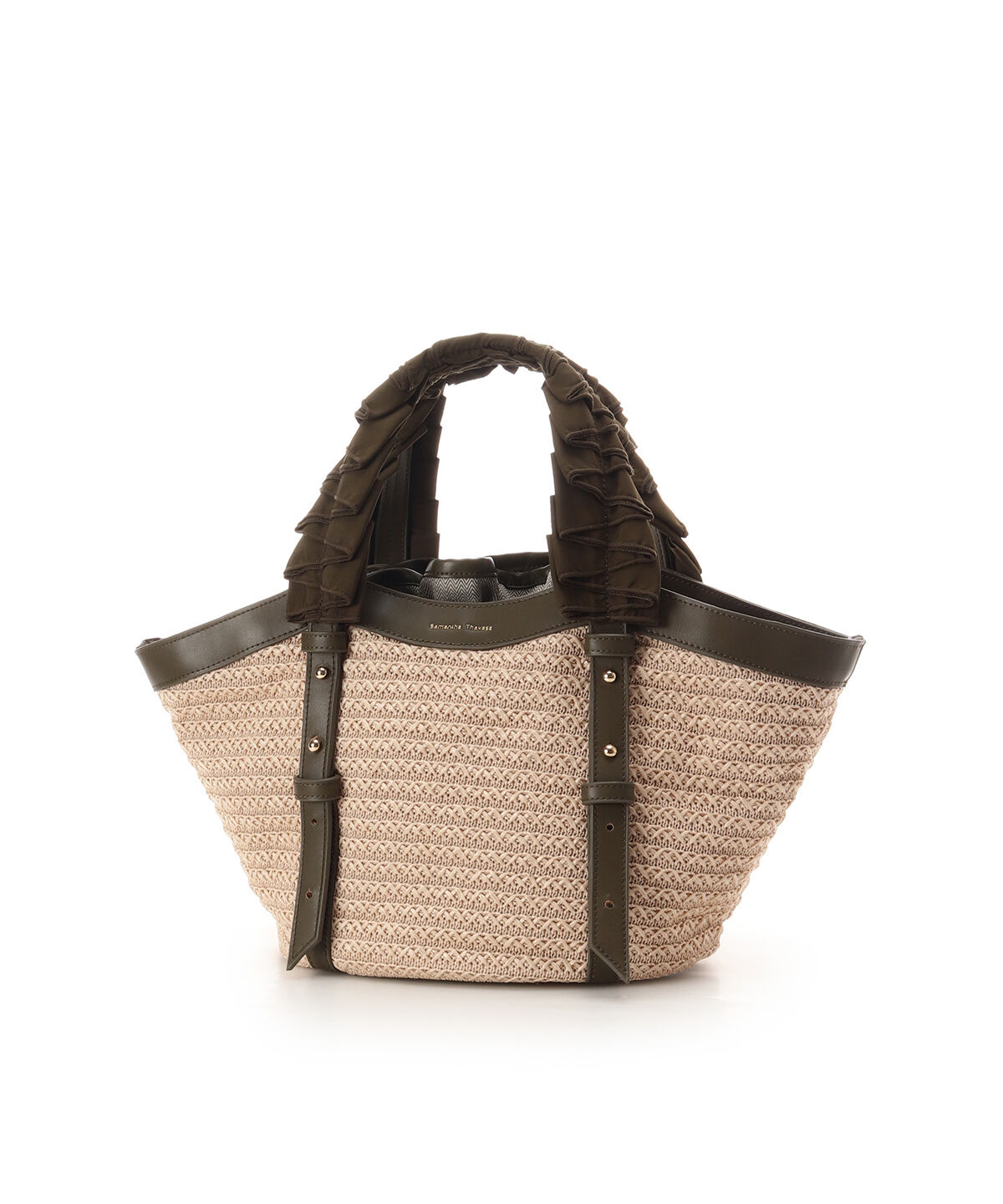 Samantha Thavasa「巾着付きフリルハンドルカゴバッグ」|ハンドバッグ|