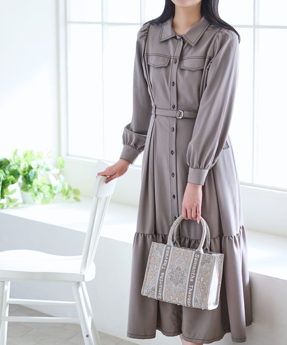 Samantha Thavasa「エキゾチックモチーフジャガードハンドバッグ」|ハンドバッグ|