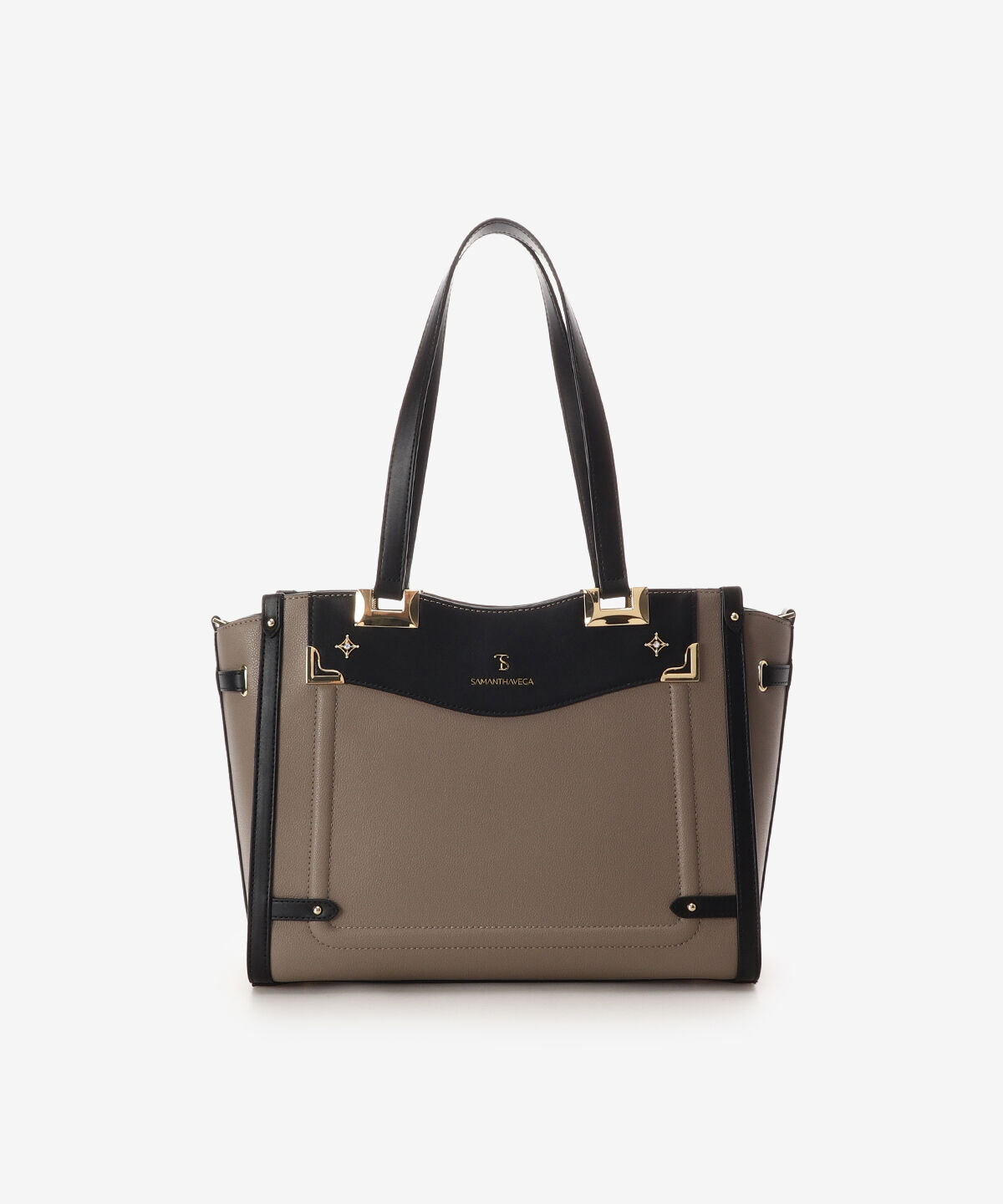 Samantha Vega「サイドダイヤカットトートバッグ」|トートバッグ|グレージュ