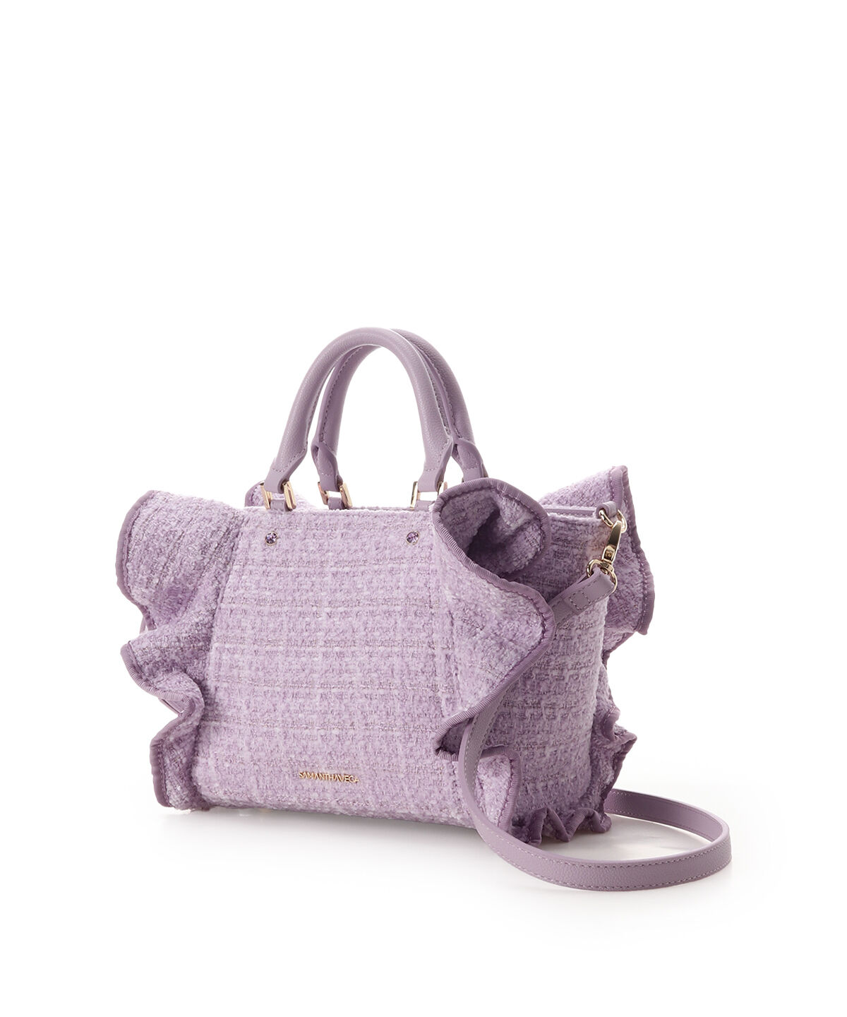 Samantha Vega「ツイードフリルハンドバッグ（小）」|ハンドバッグ|