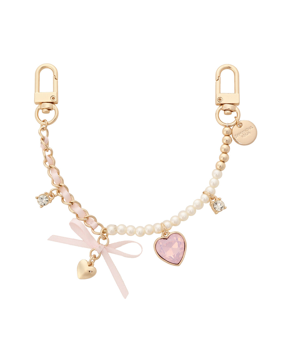 Samantha Vega「チェーンリボンチャーム」|チャーム・キーホルダー|ピンク