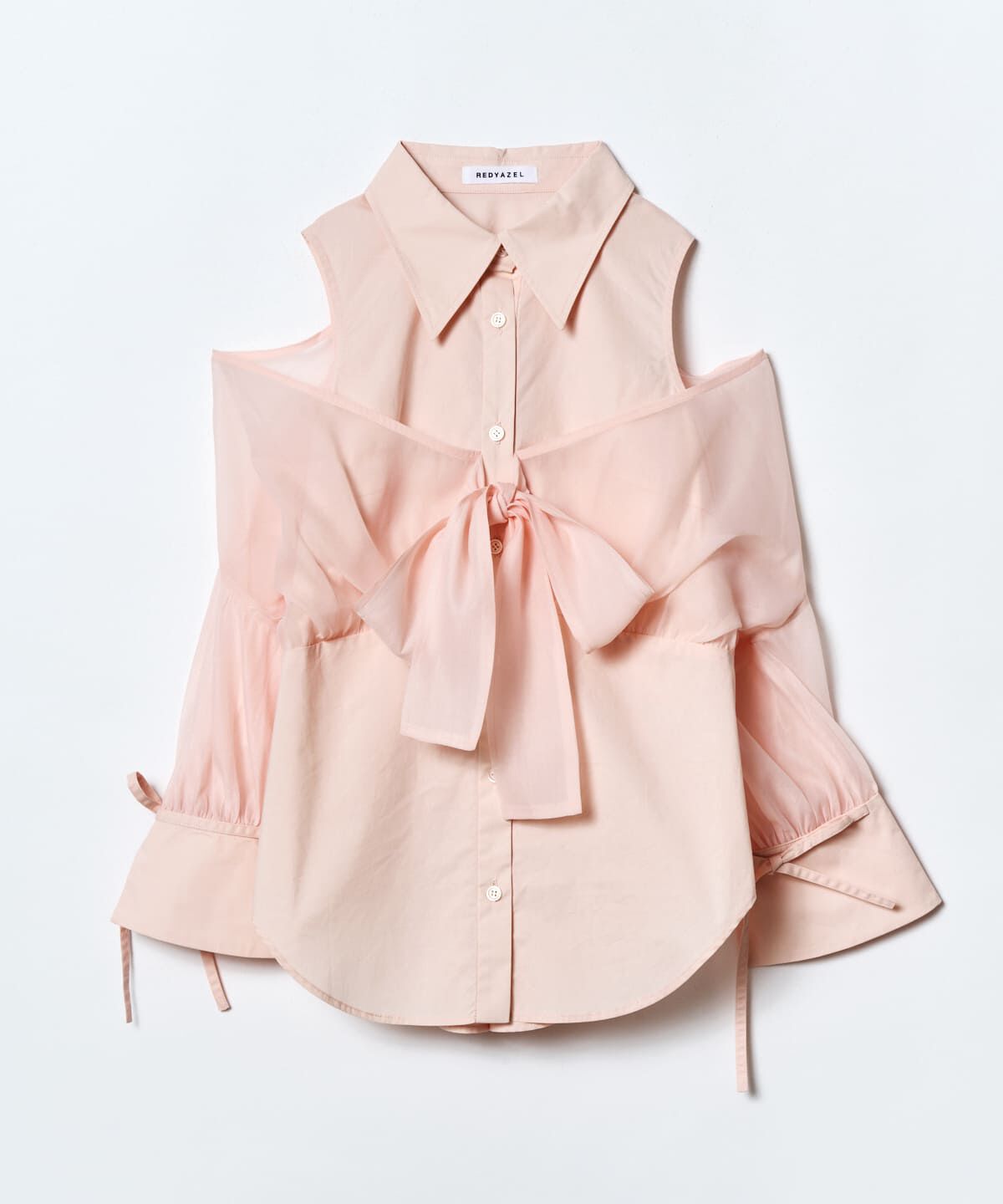 REDYAZEL「フロントリボンオフショルシャツ」|シャツ・ブラウス|