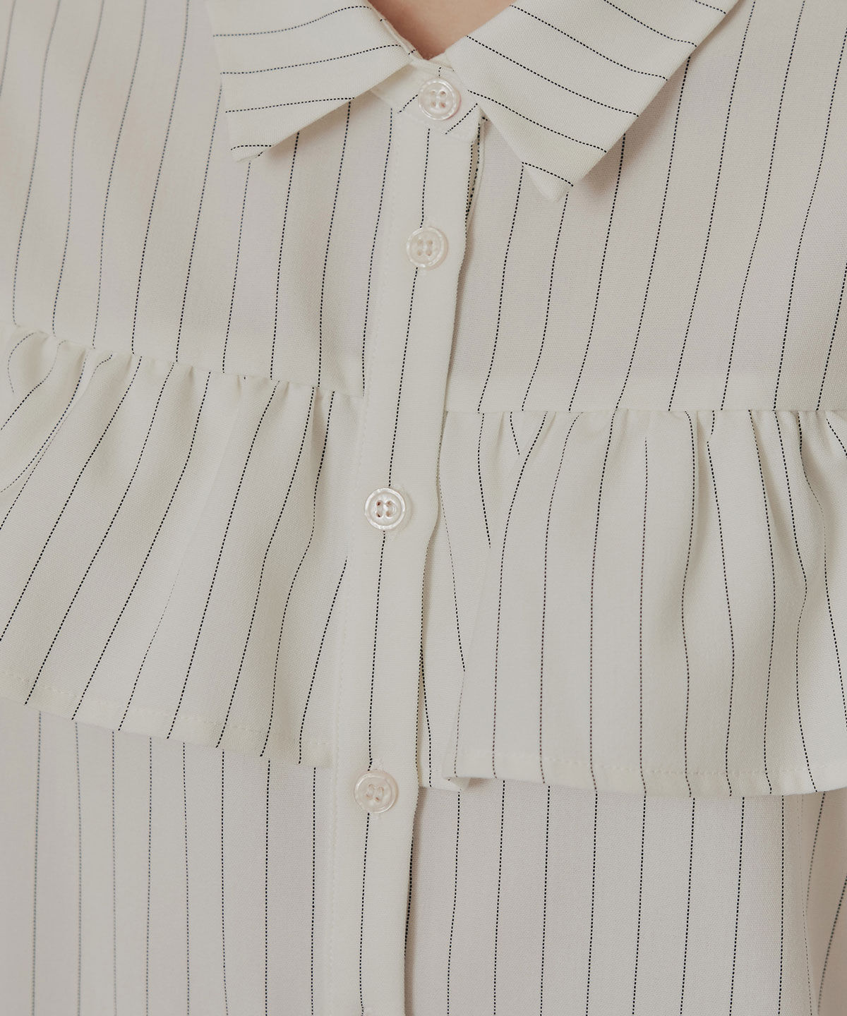 REDYAZEL「フリルラインストライプブラウス」|シャツ・ブラウス|