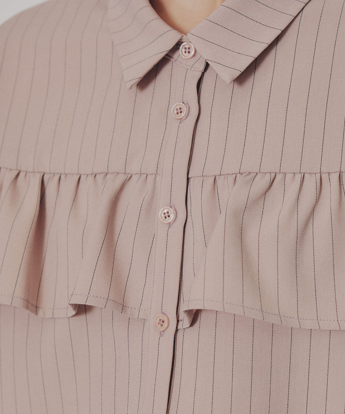 REDYAZEL「フリルラインストライプブラウス」|シャツ・ブラウス|