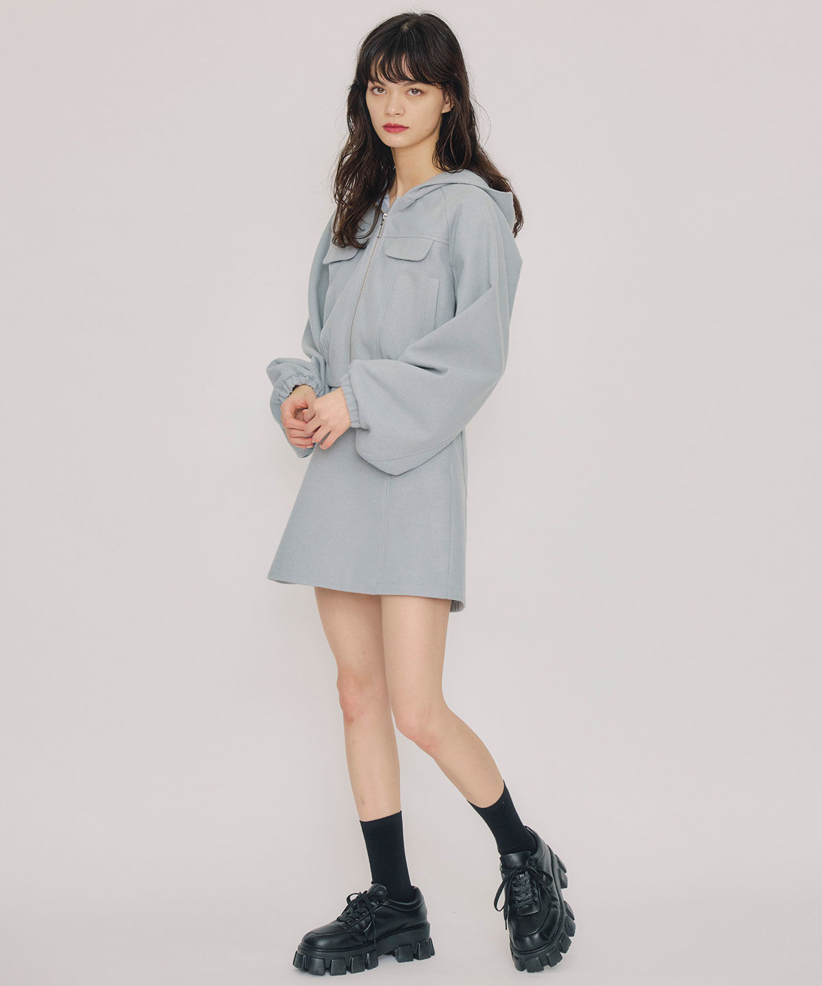 REDYAZEL「ハイウエストフレアミニスカート」|フレア|