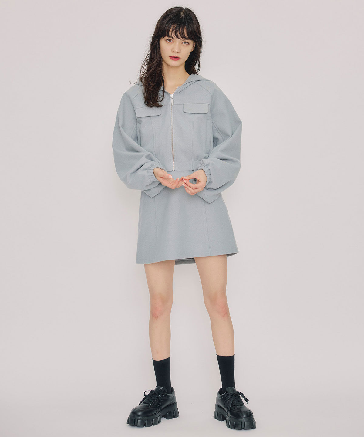 REDYAZEL「ハイウエストフレアミニスカート」|フレア|