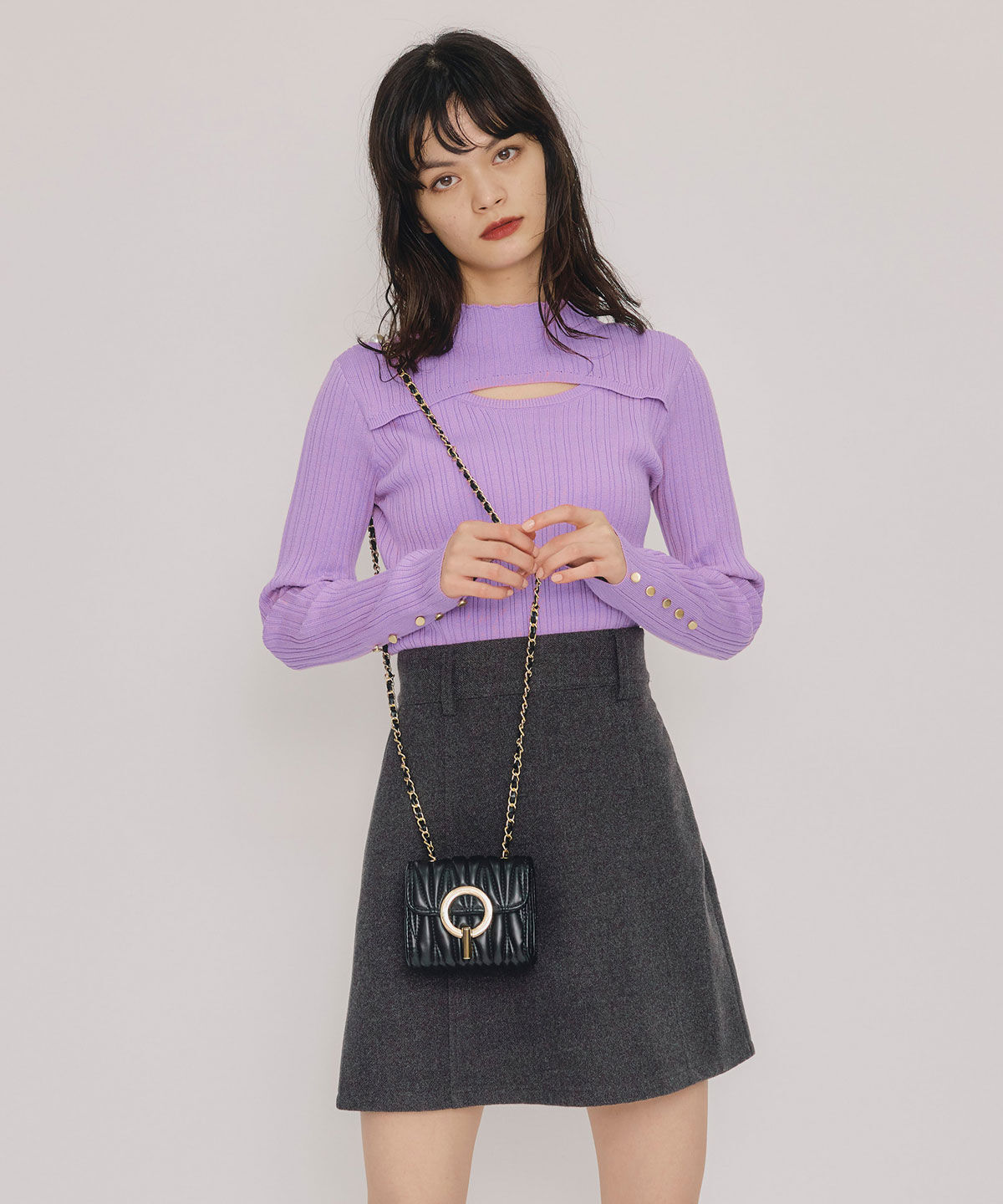 REDYAZEL「ハイウエストフレアミニスカート」|フレア|