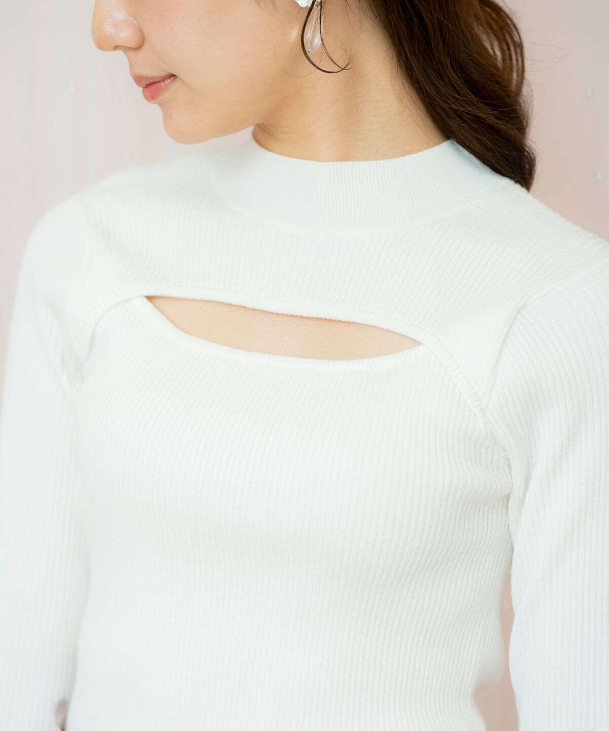 WILLSELECTION「デコルテオープンハイネックプルオーバー」|ニット・セーター|