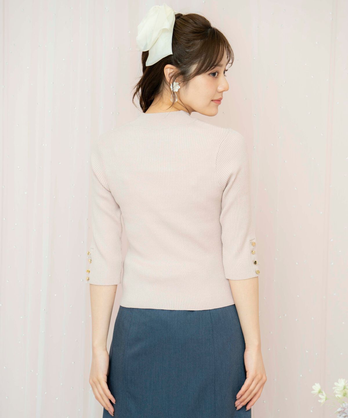 WILLSELECTION「デコルテオープンハイネックプルオーバー」|ニット・セーター|