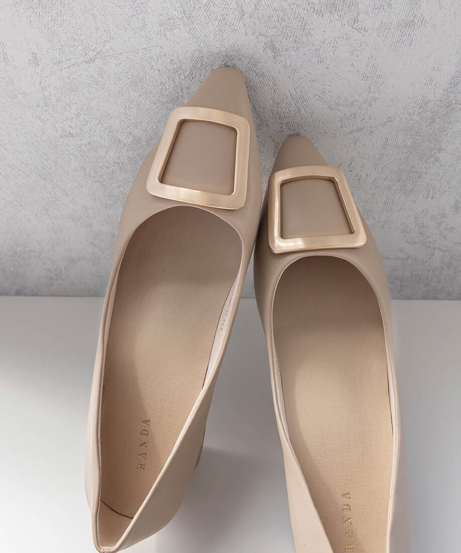  「スクエアゴールドパーツパンプス」|パンプス|