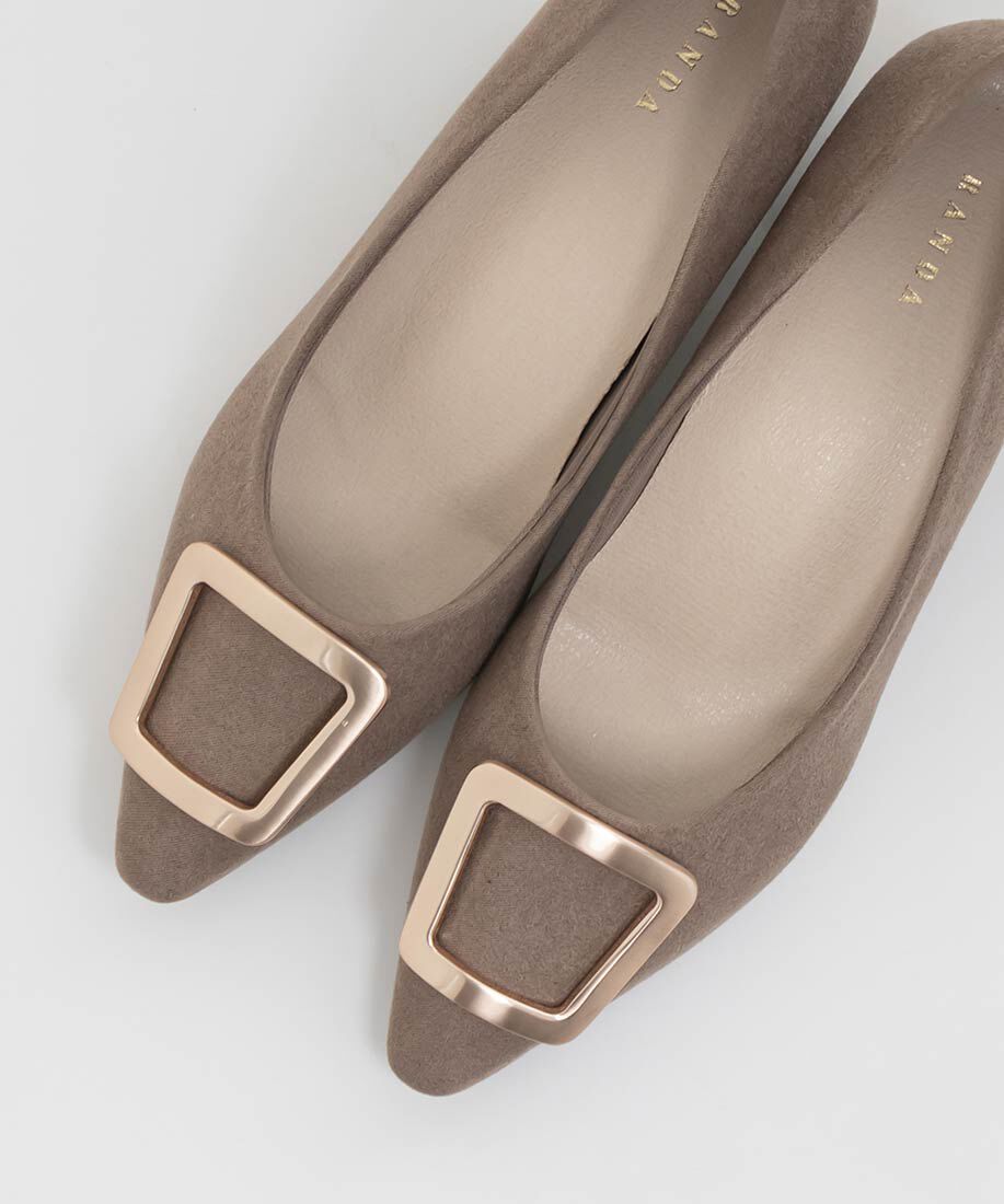  「スクエアゴールドパーツパンプス」|パンプス|