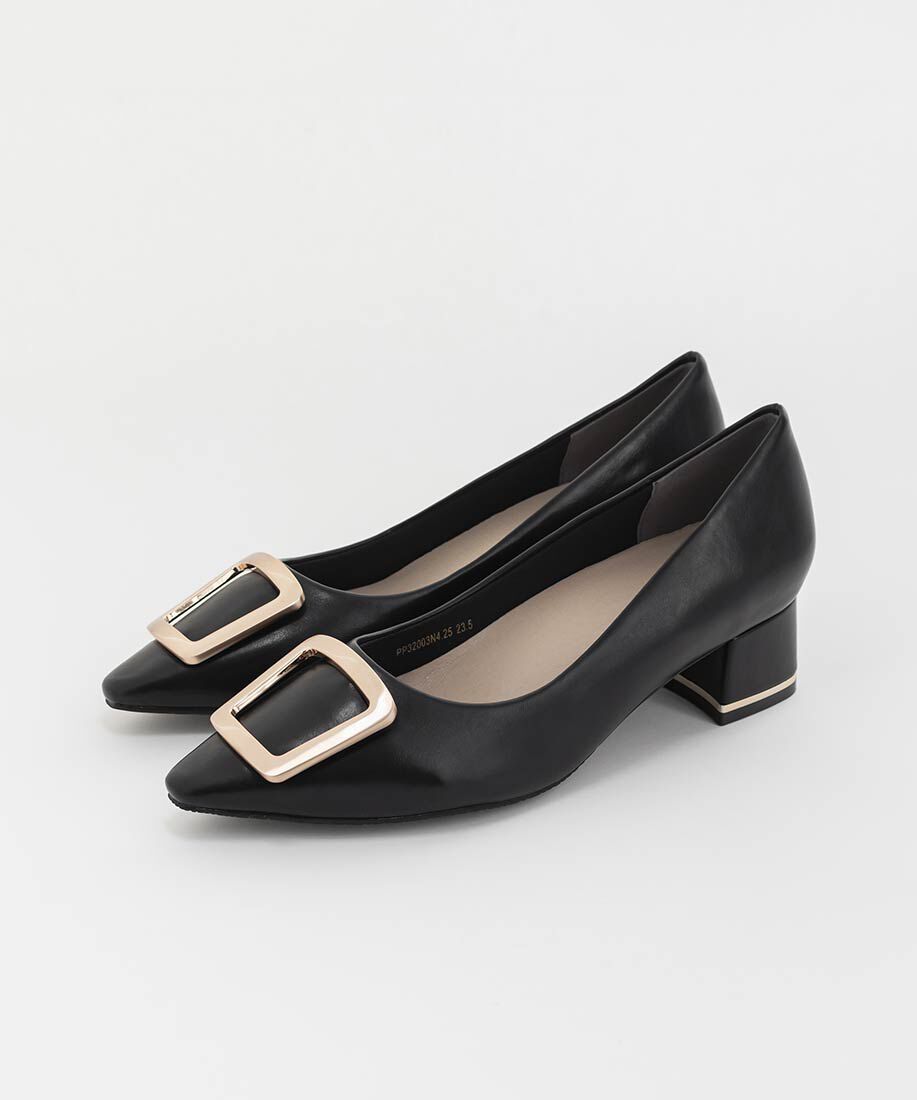  「スクエアゴールドパーツパンプス」|パンプス|