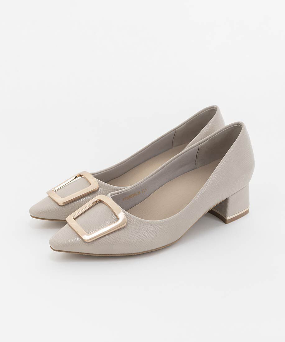  「スクエアゴールドパーツパンプス」|パンプス|