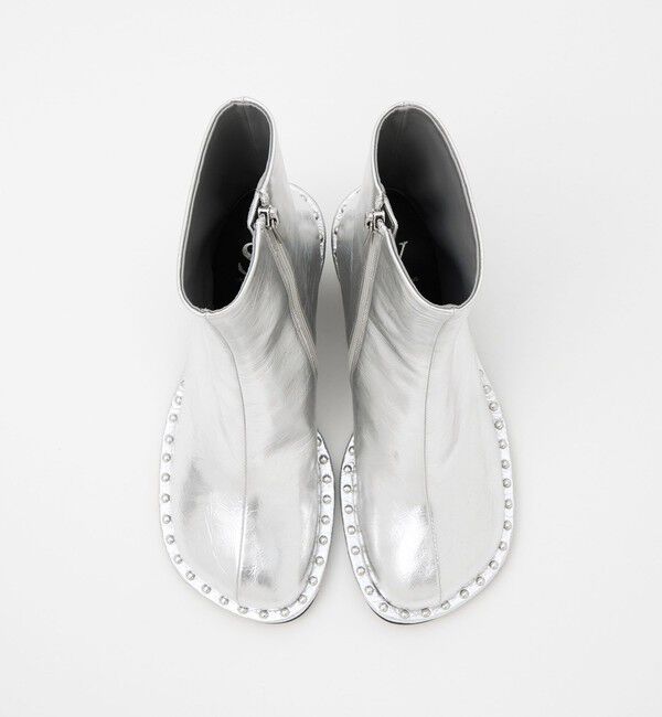 ODETTE E ODILE「＜SY＞ オブリークスタッズピースショートブーツ70&uarr;」|ショートブーツ|