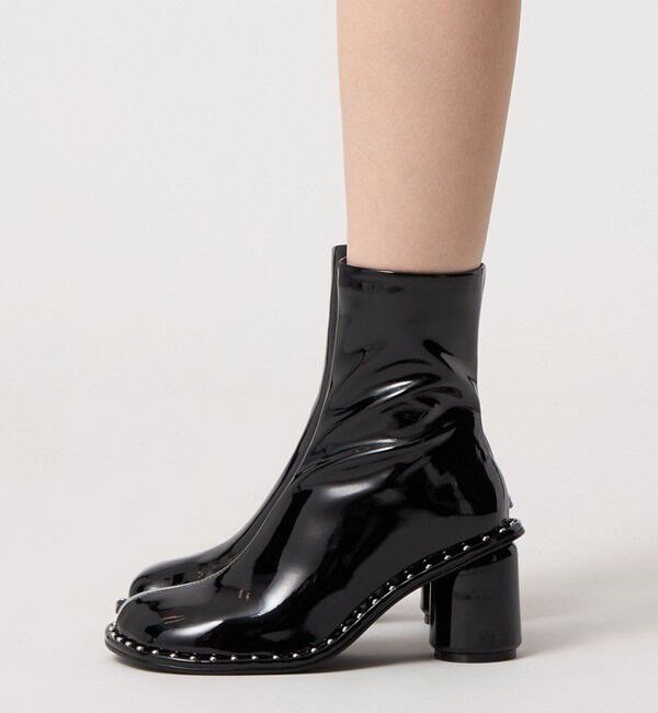 ODETTE E ODILE「＜SY＞ オブリークスタッズピースショートブーツ70&uarr;」|ショートブーツ|