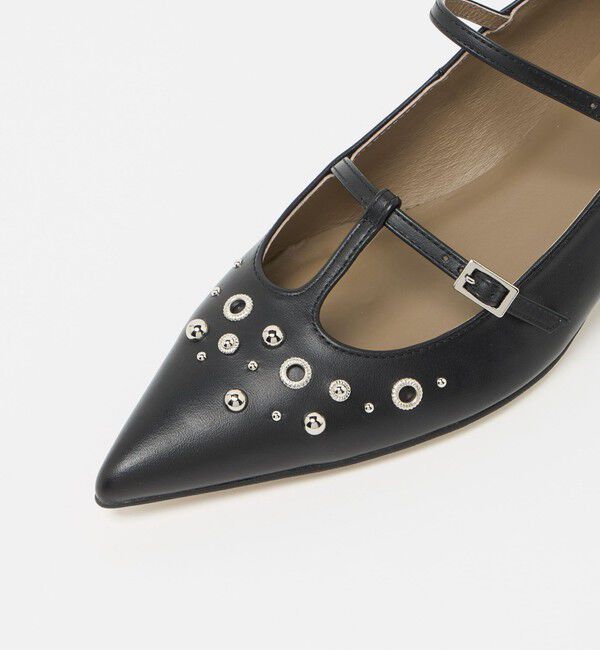 ODETTE E ODILE「T-2ストラップ スタッズ パンプス35&uarr;」|パンプス|