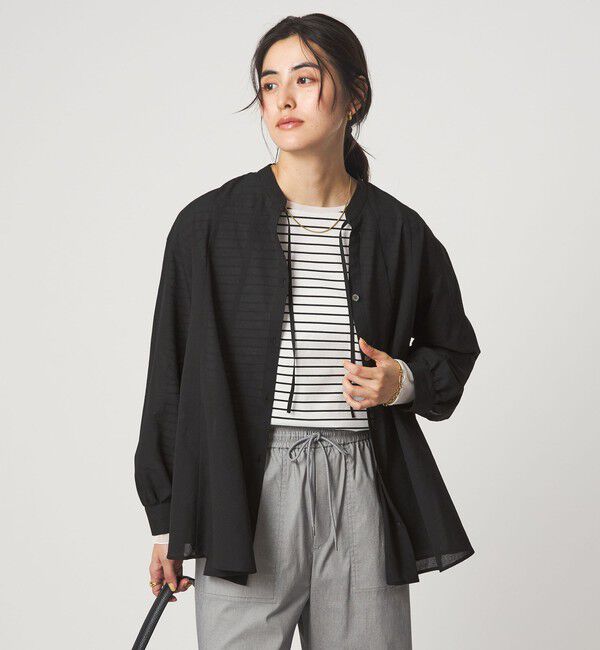 UNITED ARROWS green label relaxing「［size SHORTあり］ミルフィーユ フレア ブラウス」|シャツ・ブラウス|