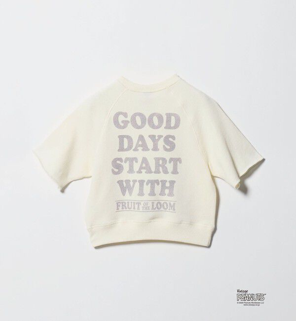 UNITED ARROWS green label relaxing「＜FRUIT OF THE LOOM&times;PEANUTS＞スウェット 5分袖 / キッズ  110cm-130cm」|Tシャツ・カットソー|