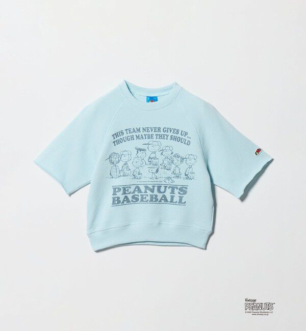 UNITED ARROWS green label relaxing「＜FRUIT OF THE LOOM&times;PEANUTS＞スウェット 5分袖 / キッズ  110cm-130cm」|Tシャツ・カットソー|LT.BLUE