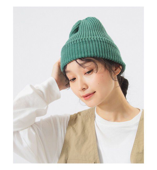 BEAMSBOY「コットン リネン ワッチキャップ」|その他|GREEN