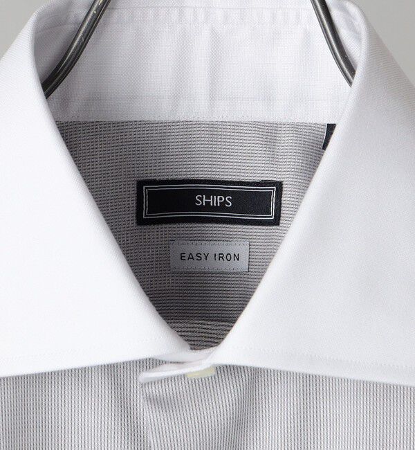SHIPS「SHIPS: イージーアイロン ワイドカラー  クレリック シャツ」|シャツ・ブラウス|
