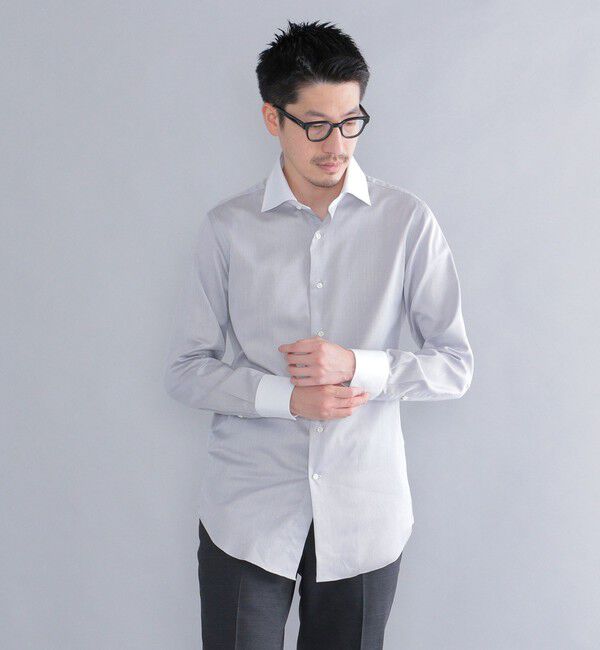 SHIPS「SHIPS: イージーアイロン ワイドカラー  クレリック シャツ」|シャツ・ブラウス|