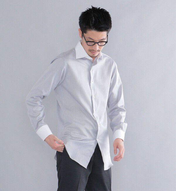 SHIPS「SHIPS: イージーアイロン ワイドカラー  クレリック シャツ」|シャツ・ブラウス|