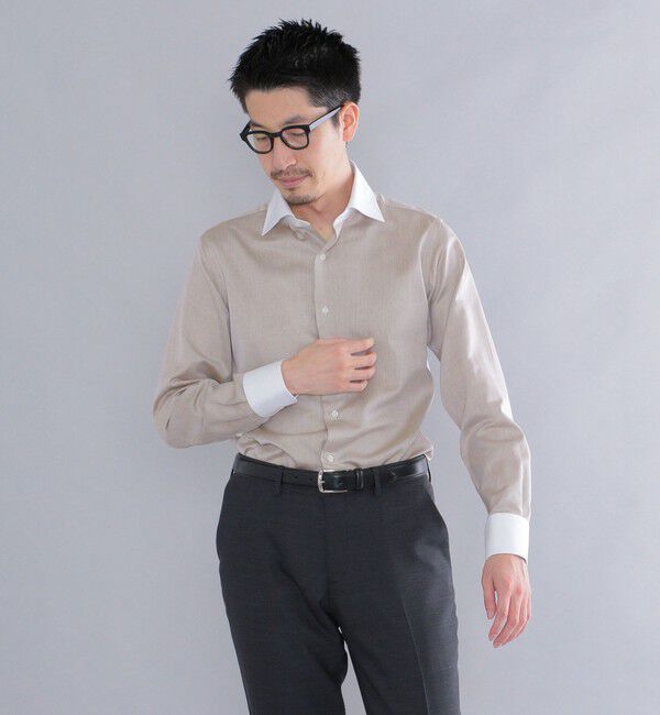 SHIPS「SHIPS: イージーアイロン ワイドカラー  クレリック シャツ」|シャツ・ブラウス|