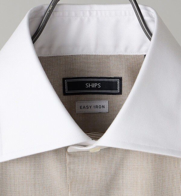 SHIPS「SHIPS: イージーアイロン ワイドカラー  クレリック シャツ」|シャツ・ブラウス|