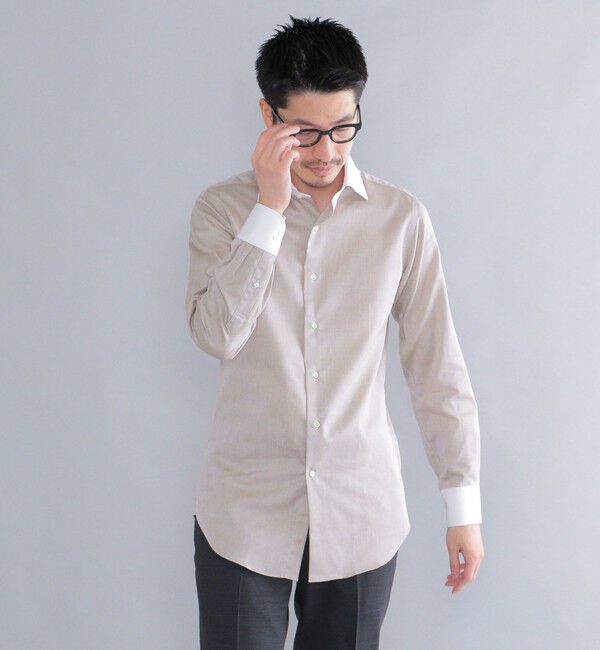 SHIPS「SHIPS: イージーアイロン ワイドカラー  クレリック シャツ」|シャツ・ブラウス|