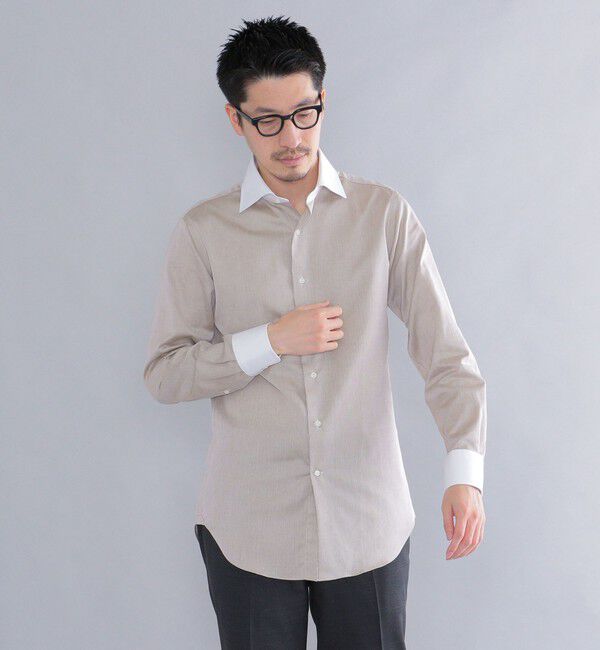 SHIPS「SHIPS: イージーアイロン ワイドカラー  クレリック シャツ」|シャツ・ブラウス|