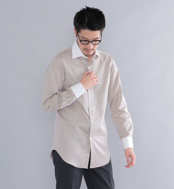 SHIPS「SHIPS: イージーアイロン ワイドカラー  クレリック シャツ」|シャツ・ブラウス|